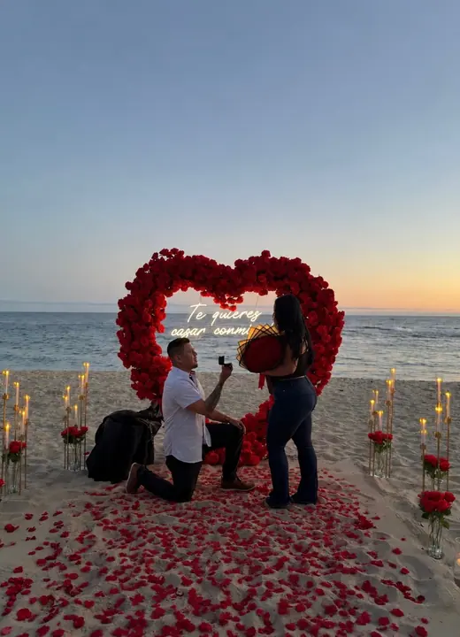 White heart arch garden setup by Big Moments Co.